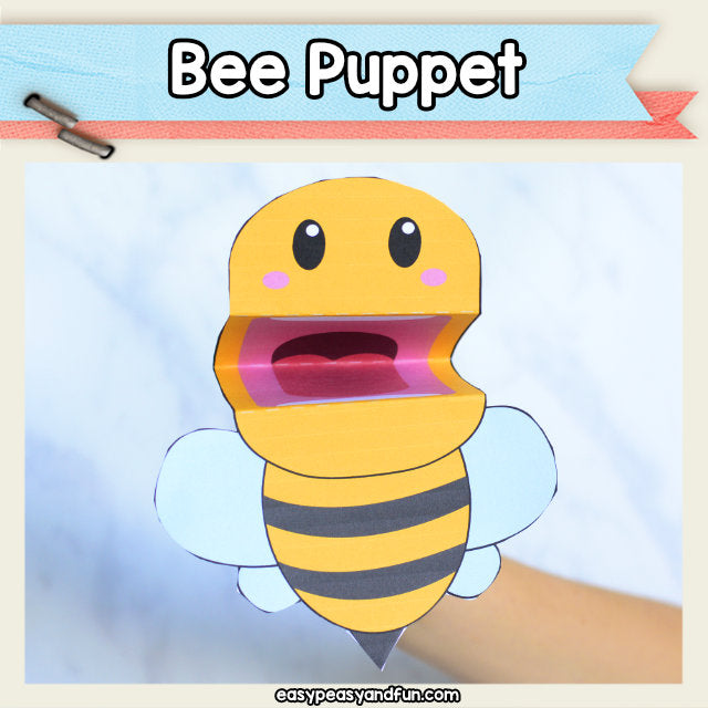 Bee Puppet Printable – EasyPeasyAndFun