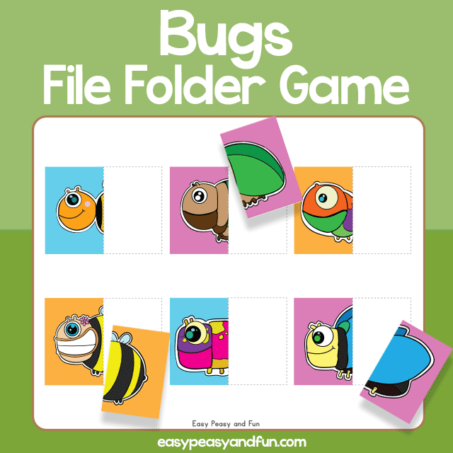 Bugs Matching File Folder Game