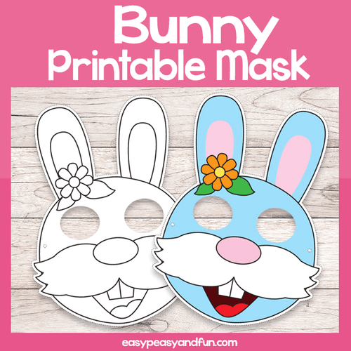 Printable Bunny Mask Template
