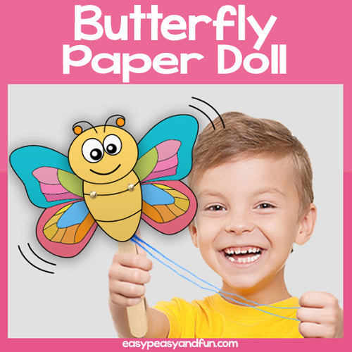 Butterfly Movable Paper Doll Template