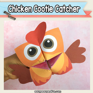 Chicken Fortune Teller – Cootie Catcher Origami Puppets