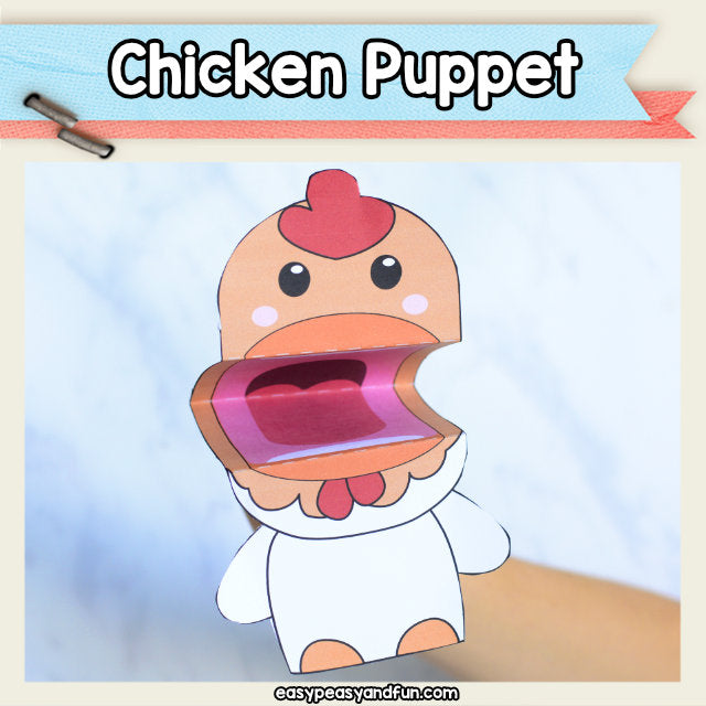 Chicken Puppet Printable – EasyPeasyAndFun