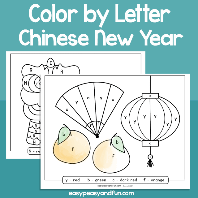 Chinese New Year Color By Letter