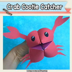 Crab Fortune Teller – Cootie Catcher Origami Puppets