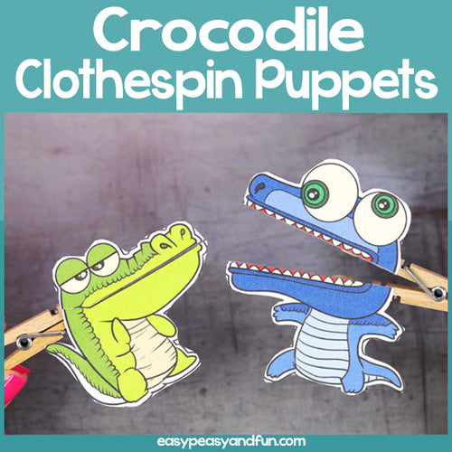 Alligator And Crocodile Clothespin Puppets