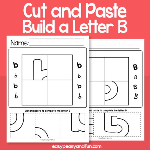 Cut And Paste A Letter B Worksheets