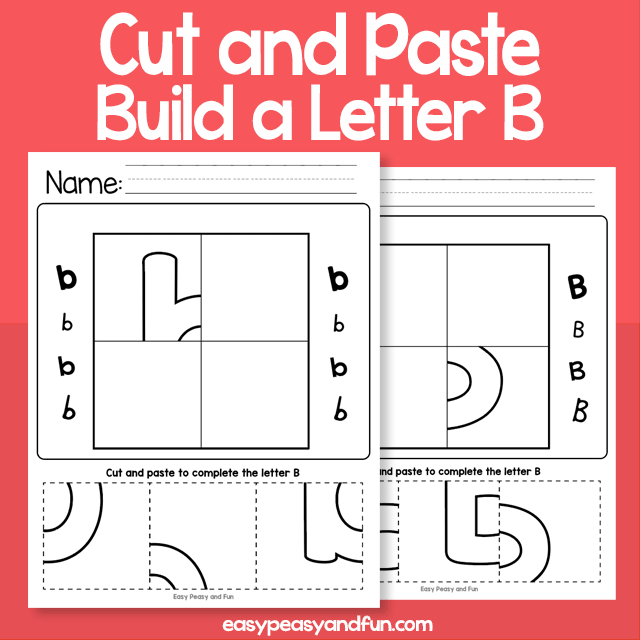 Cut And Paste A Letter B Worksheets