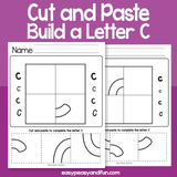 Cut And Paste A Letter C Worksheets