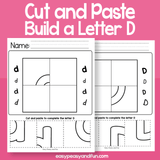 Cut And Paste A Letter D Worksheets