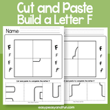 Cut And Paste A Letter F Worksheets