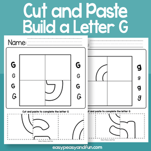 Cut And Paste A Letter G Worksheets