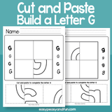 Cut And Paste A Letter G Worksheets