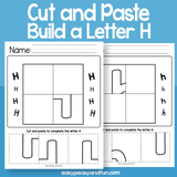 Cut And Paste A Letter H Worksheets