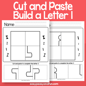 Cut And Paste A Letter I Worksheets