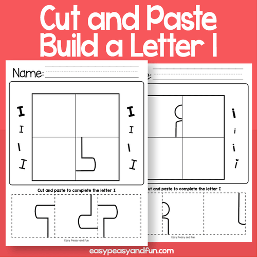 Cut And Paste A Letter I Worksheets