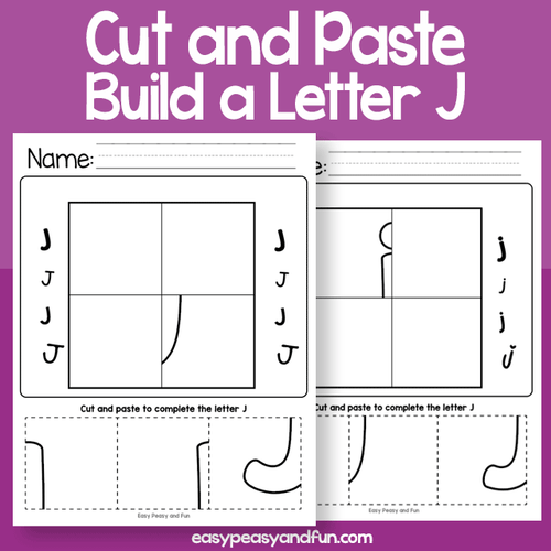 Cut And Paste A Letter J Worksheets