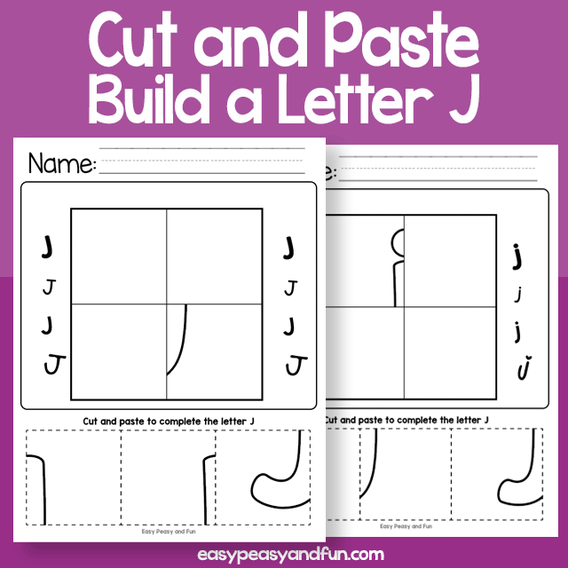 Cut And Paste A Letter J Worksheets