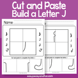 Cut And Paste A Letter J Worksheets