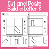 Cut And Paste A Letter K Worksheets