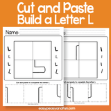 Cut And Paste A Letter L Worksheets