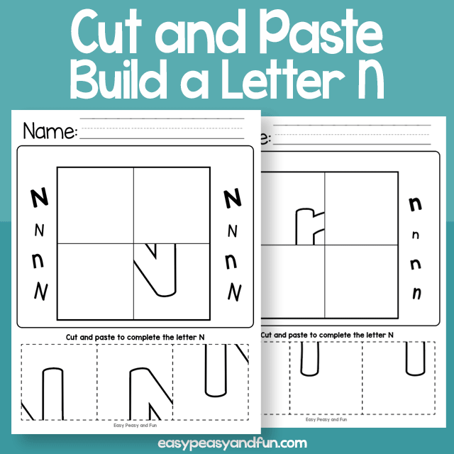 Cut And Paste A Letter N Worksheets