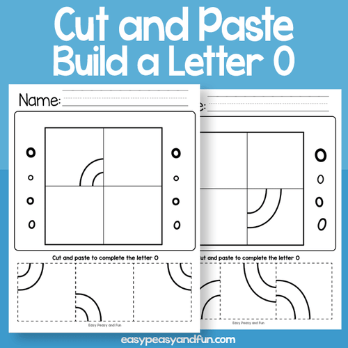 Cut And Paste A Letter O Worksheets