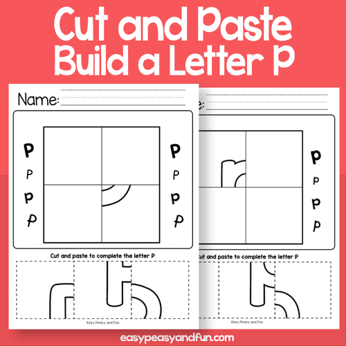 Cut And Paste A Letter P Worksheets