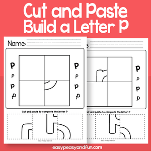 Cut And Paste A Letter P Worksheets