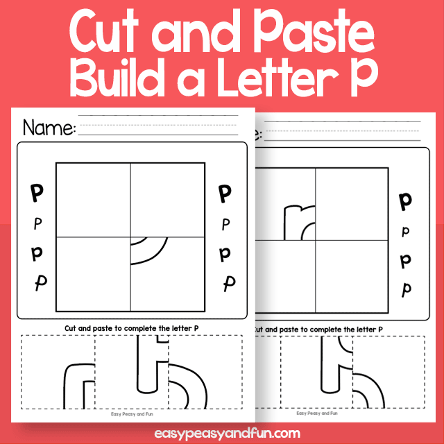 Cut And Paste A Letter P Worksheets