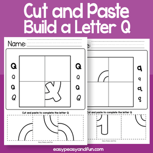 Cut And Paste A Letter Q Worksheets