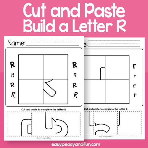 Cut And Paste A Letter R Worksheets