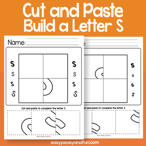 Cut And Paste A Letter S Worksheets