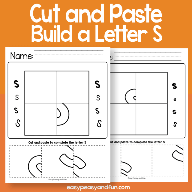 Cut And Paste A Letter S Worksheets