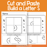 Cut And Paste A Letter S Worksheets