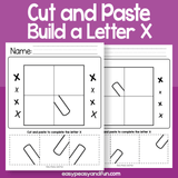 Cut And Paste A Letter X Worksheets