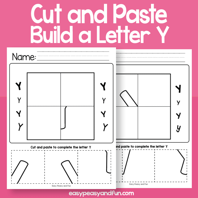 Cut And Paste A Letter Y Worksheets