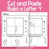 Cut And Paste A Letter Y Worksheets