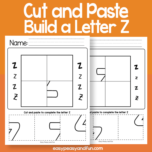 Cut And Paste A Letter Z Worksheets