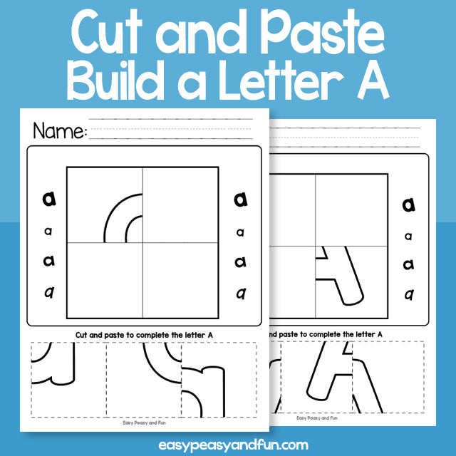 Cut And Paste A Letter A Worksheets