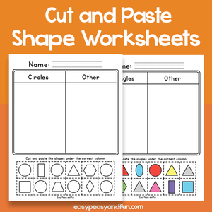 Cut And Paste Shapes Worksheets