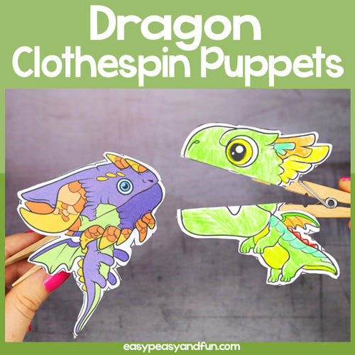 Dragon Clothespin Puppets