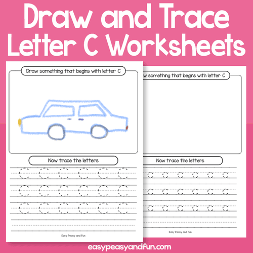 Draw And Trace Letter C Worksheets