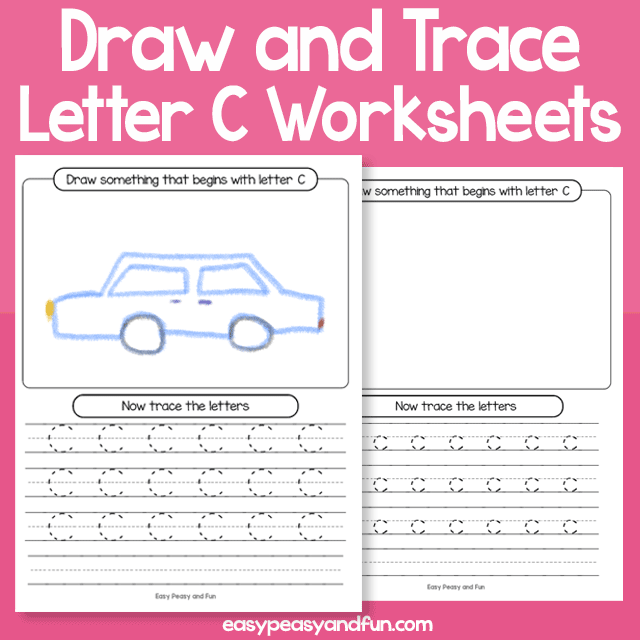 Draw And Trace Letter C Worksheets