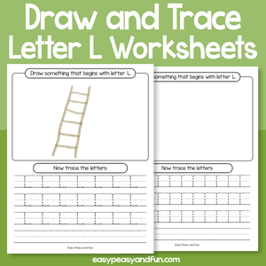 Draw And Trace Letter L Worksheets