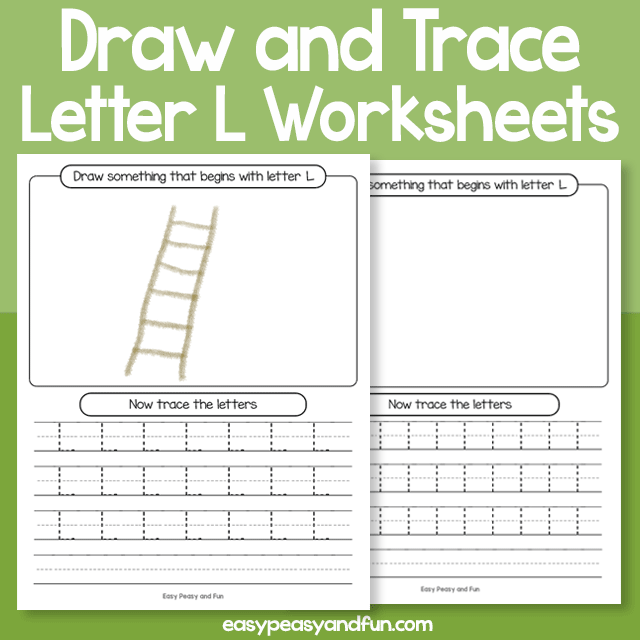 Draw And Trace Letter L Worksheets