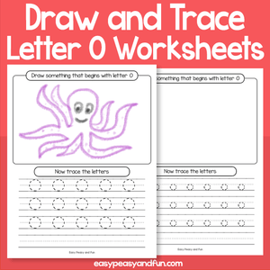 Draw And Trace Letter O Worksheets