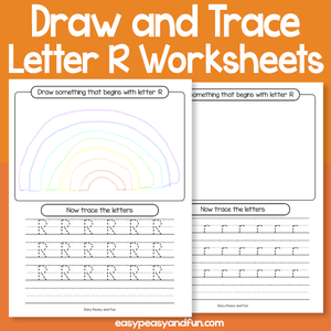 Draw And Trace Letter R Worksheets