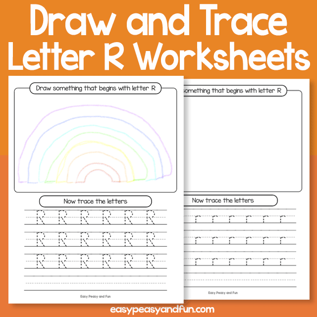 Draw And Trace Letter R Worksheets