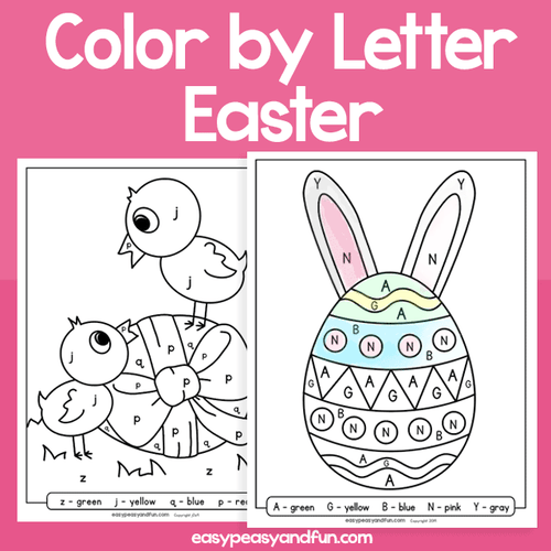 Easter Color By Letter