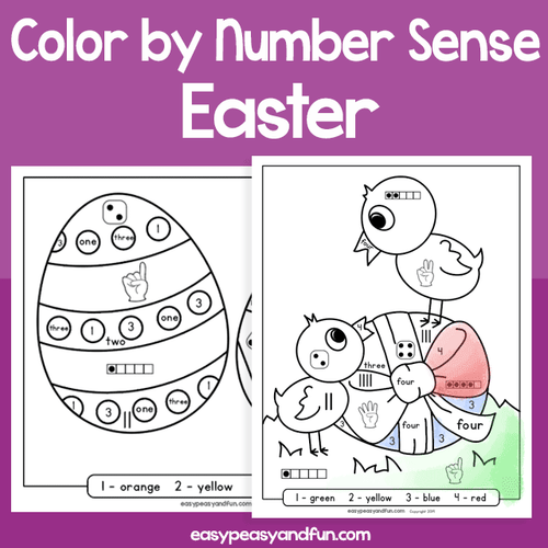 Easter Color By Number Sense